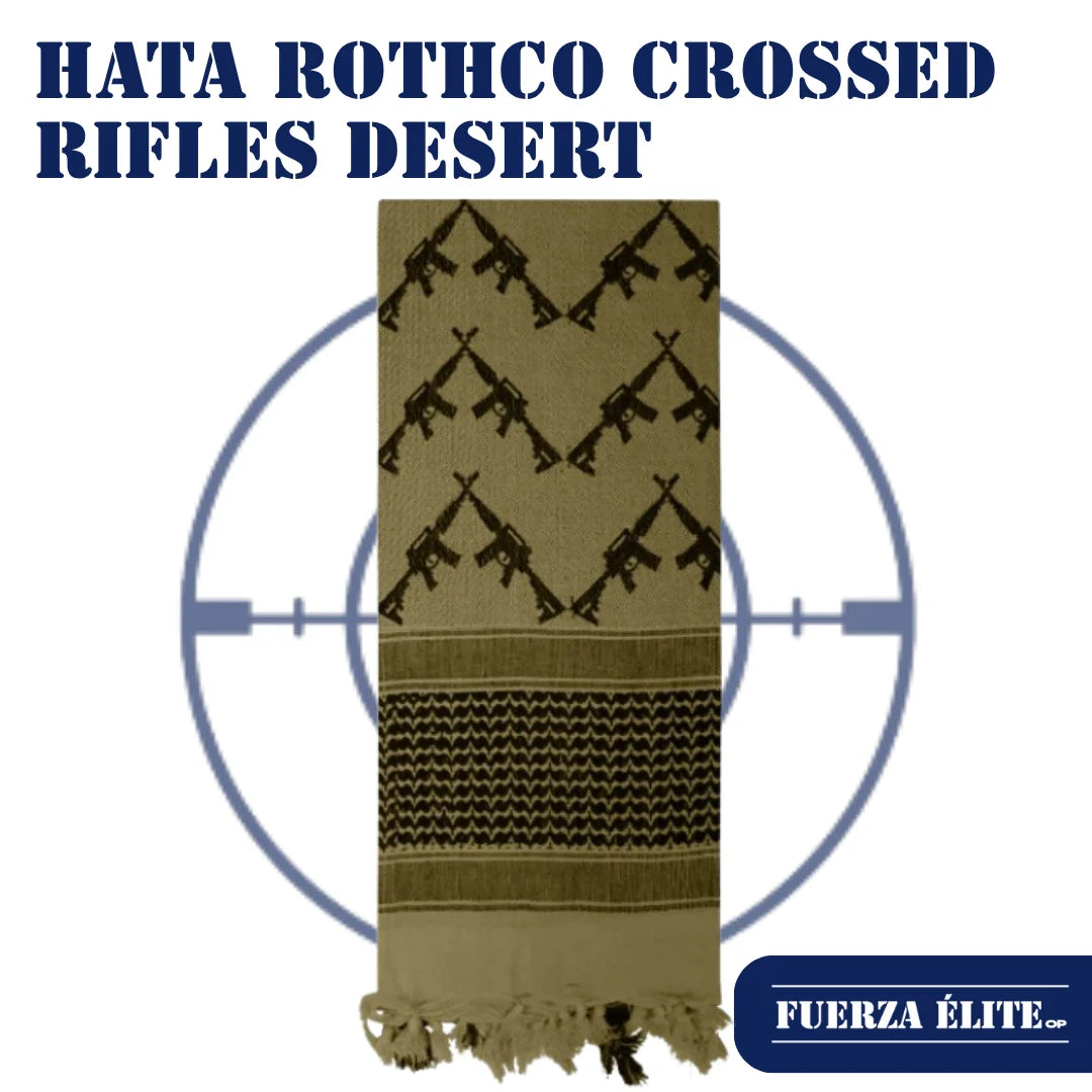 HATA ROTHCO CROSSED RIFLES DESERT KEFFIYEH TAN REF 8737