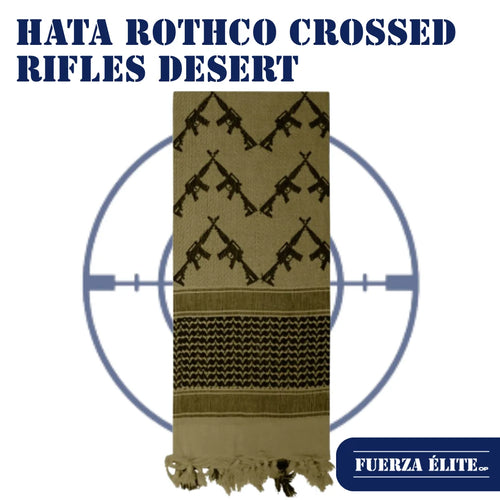 HATA ROTHCO CROSSED RIFLES DESERT KEFFIYEH TAN REF 8737