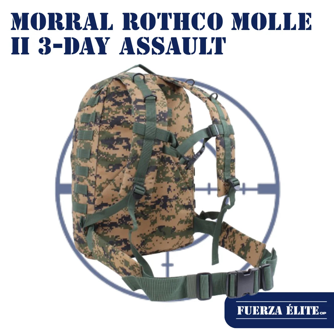 MORRAL ROTHCO MOLLE II 3-DAY ASSAULT WOODLAND DIGITAL CAMO REF 41129