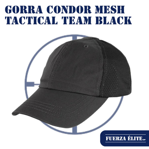 GORRA CONDOR MESH TACTICAL TEAM BLACK REF TCTM-002