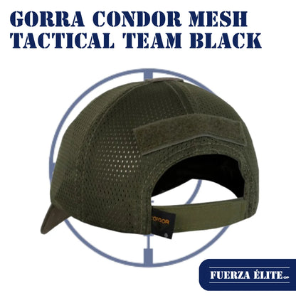 GORRA CONDOR MESH TACTICAL TEAM BLACK REF TCTM-002