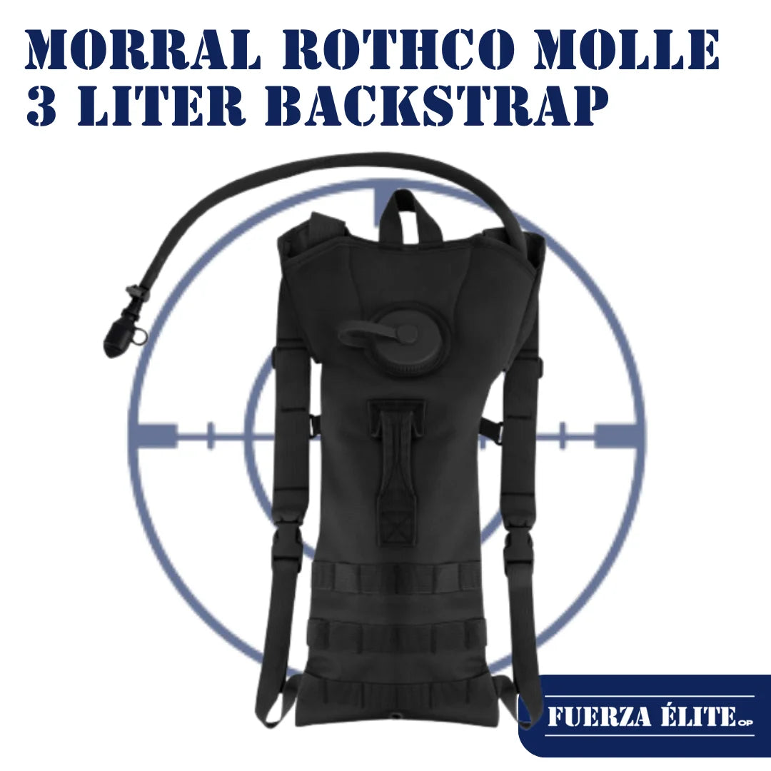 MORRAL ROTHCO MOLLE 3 LITER BACKSTRAP HYDRATION SYSTEM BLACK REF 2830
