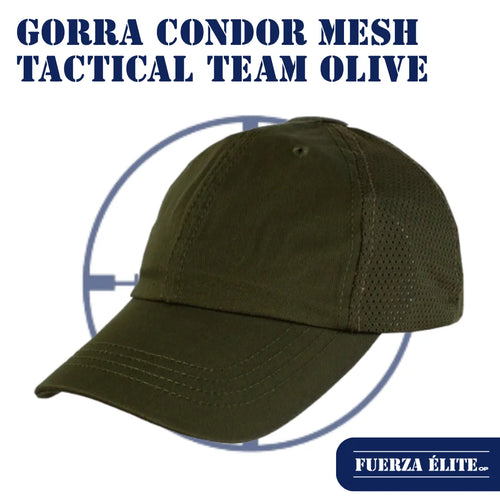 GORRA CONDOR MESH TACTICAL TEAM CAP OLIVE DRAB TCTM-001