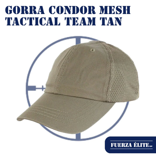 GORRA CONDOR MESH TACTICAL TEAM TAN REF TCTM-003
