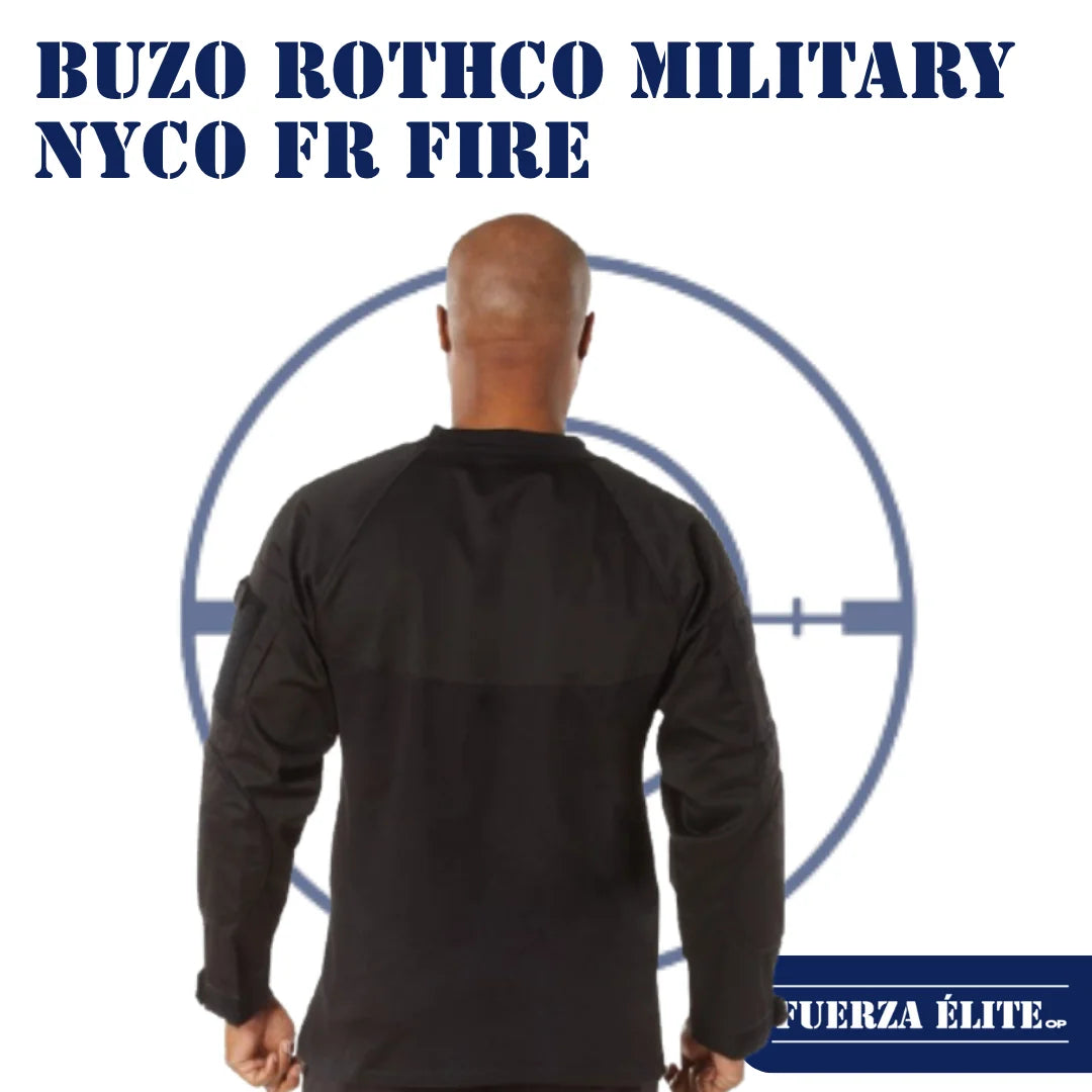BUZO ROTHCO MILITARY NYCO FR FIRE RETARDANT COMBAT BLACK REF 90010