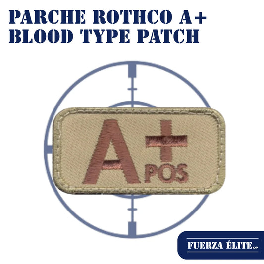 PARCHE ROTHCO A POSITIVE BLOOD TYPE PATCH W HOOK BACK REF 73190