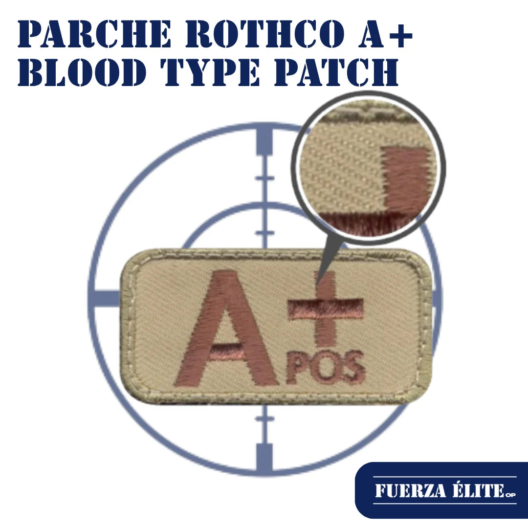 PARCHE ROTHCO A POSITIVE BLOOD TYPE PATCH W HOOK BACK REF 73190