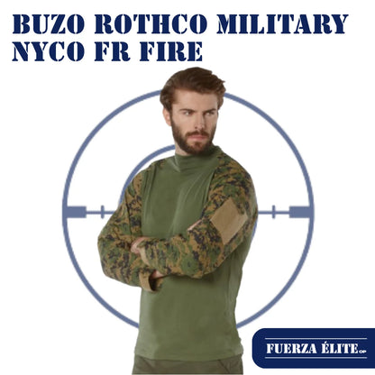 BUZO ROTHCO MILITARY NYCO FR FIRE RETARDANT COMBAT WOODLAND DIGITAL CAMO REF 90005
