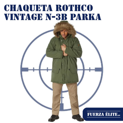 CHAQUETA ROTHCO VINTAGE N-3B PARKA OLIVE DRAB REF 9467