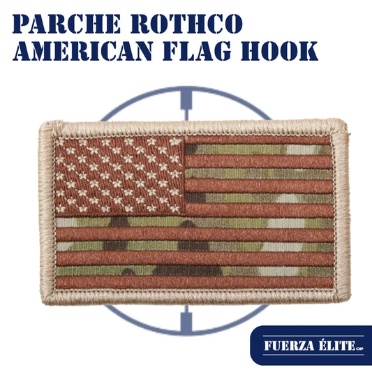 PARCHE ROTHCO AMERICAN FLAG HOOK BACK MULTICAM REF 17771
