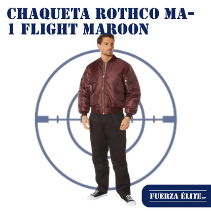 CHAQUETA ROTHCO MA-1 FLIGHT MAROON REF 7327