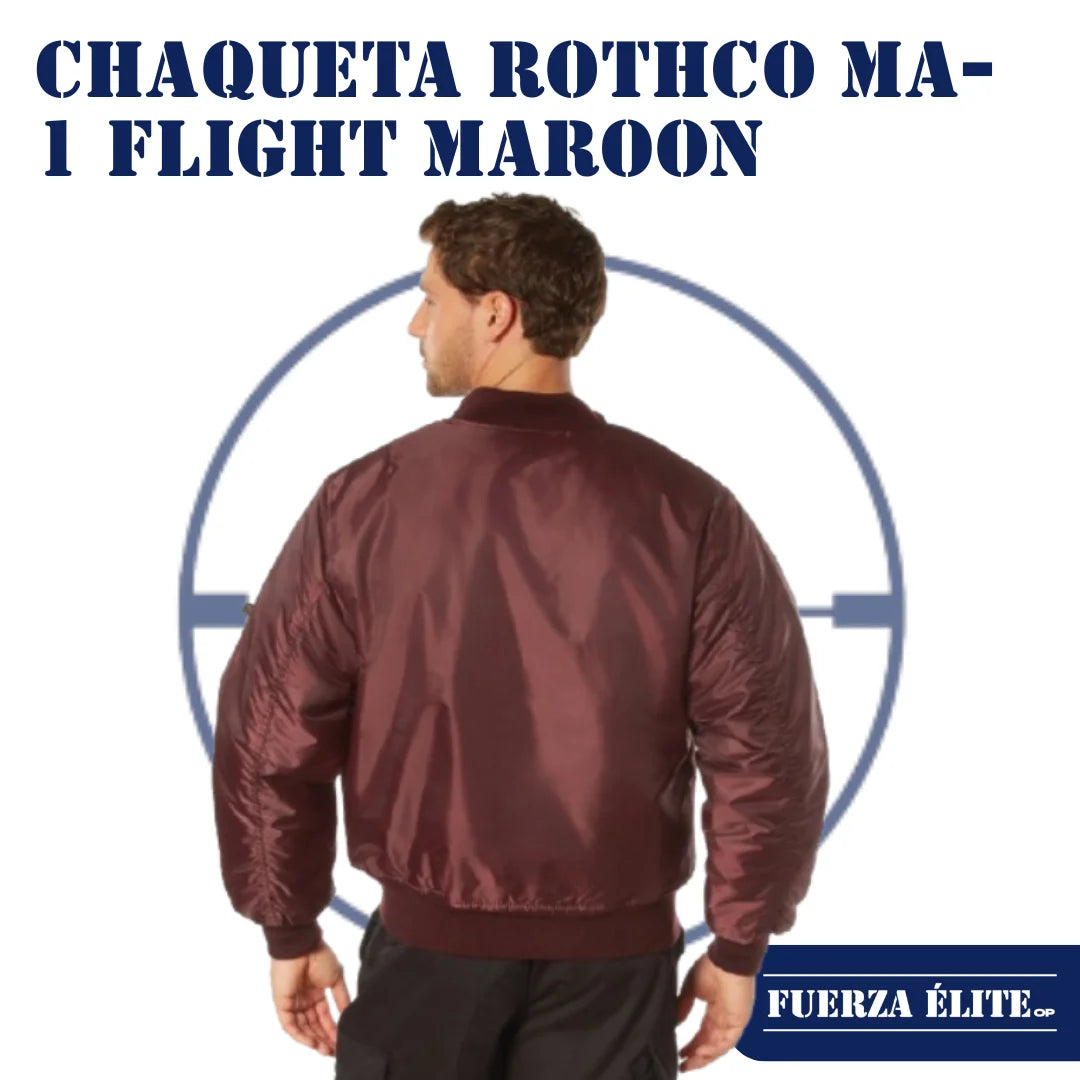 CHAQUETA ROTHCO MA-1 FLIGHT MAROON REF 7327