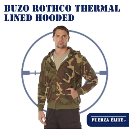 BUZO ROTHCO THERMAL LINED HOODED WOODLAND CAMO REF 6262