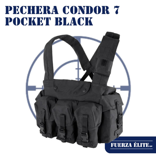 PECHERA CONDOR 7 POCKET BLACK REF CR-002