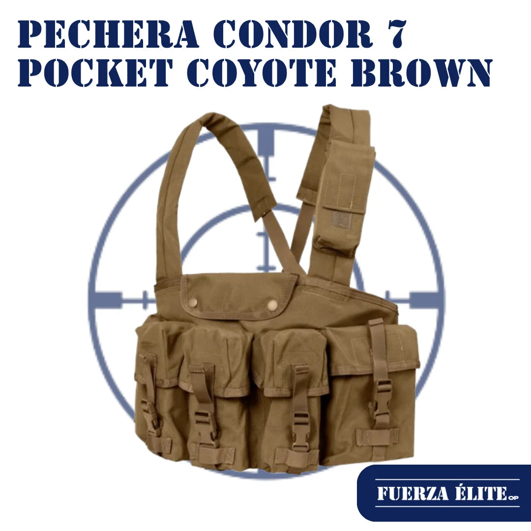 PECHERA CONDOR 7 POCKET COYOTE BROWN REF CR-498