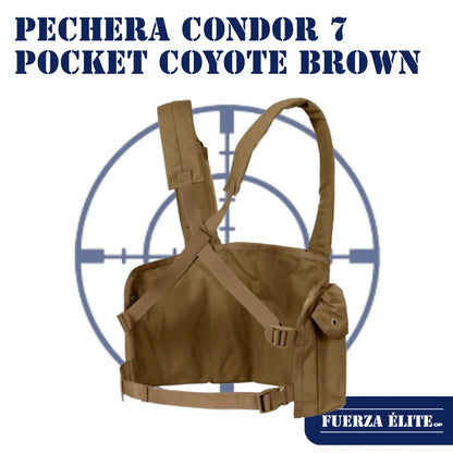 PECHERA CONDOR 7 POCKET COYOTE BROWN REF CR-498