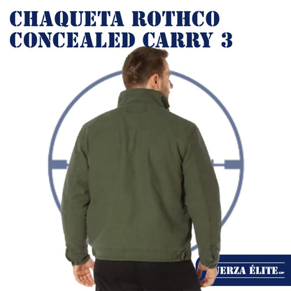 CHAQUETA ROTHCO CONCEALED CARRY 3 SEASON OLIVE DRAB REF 53385