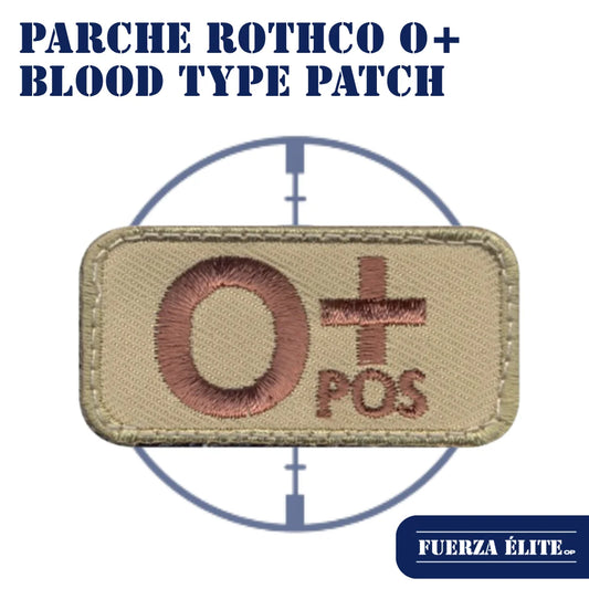 PARCHE ROTHCO O POSITIVE BLOOD TYPE PATCH W HOOK BACK REF 73191