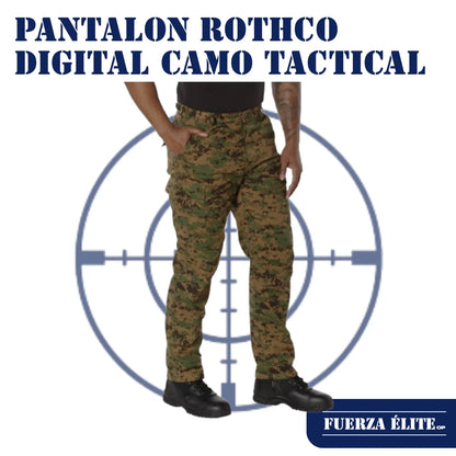 PANTALON ROTHCO DIGITAL CAMO TACTICAL BDU WOODLAND DIGITAL CAMO REF 8675