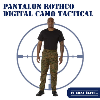 PANTALON ROTHCO DIGITAL CAMO TACTICAL BDU WOODLAND DIGITAL CAMO REF 8675