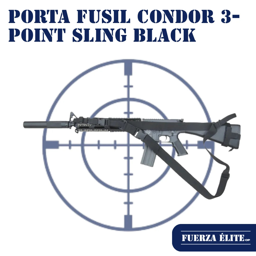 PORTA FUSIL CONDOR 3-POINT SLING BLACK REF 3PS-002
