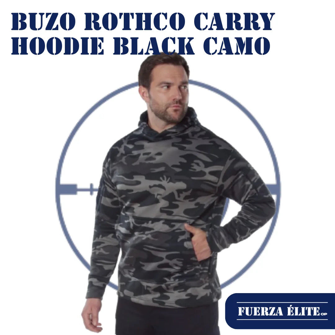 BUZO ROTHCO CONCEALED CARRY HOODIE BLACK CAMO REF 6135