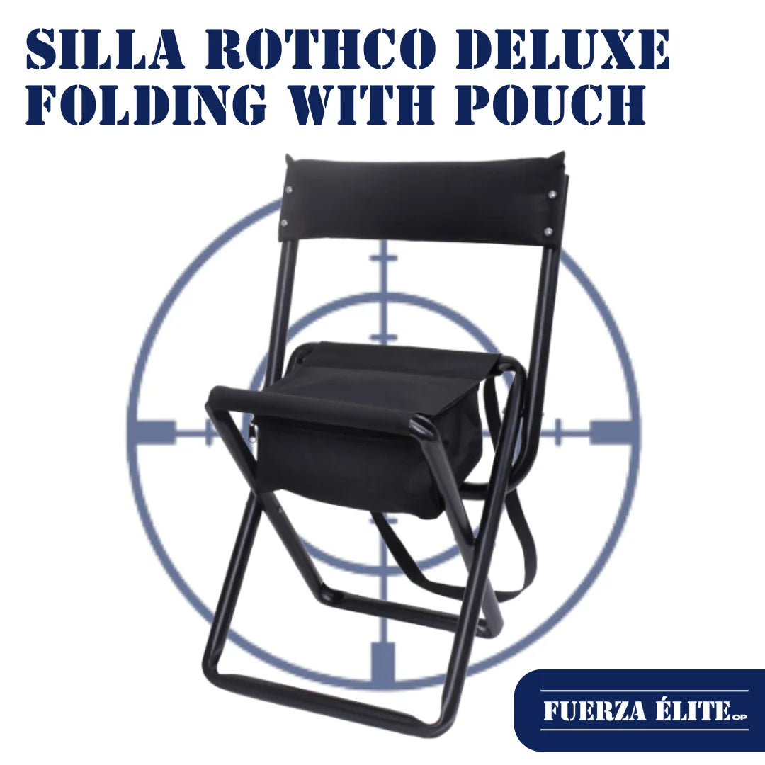 SILLA ROTHCO DELUXE FOLDING WITH POUCH BLACK REF 4608
