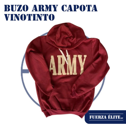 BUZO ARMY CAPOTA VINOTINTO