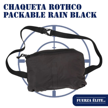 CHAQUETA ROTHCO PACKABLE RAIN BLACK REF 3754