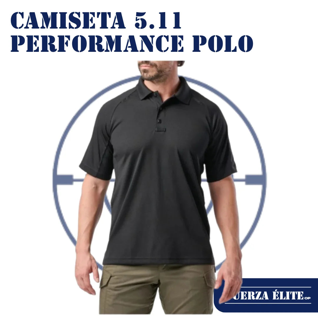 CAMISETA 5.11 PERFORMANCE SHORT SLEEVE POLO BLACK REF 71049-019