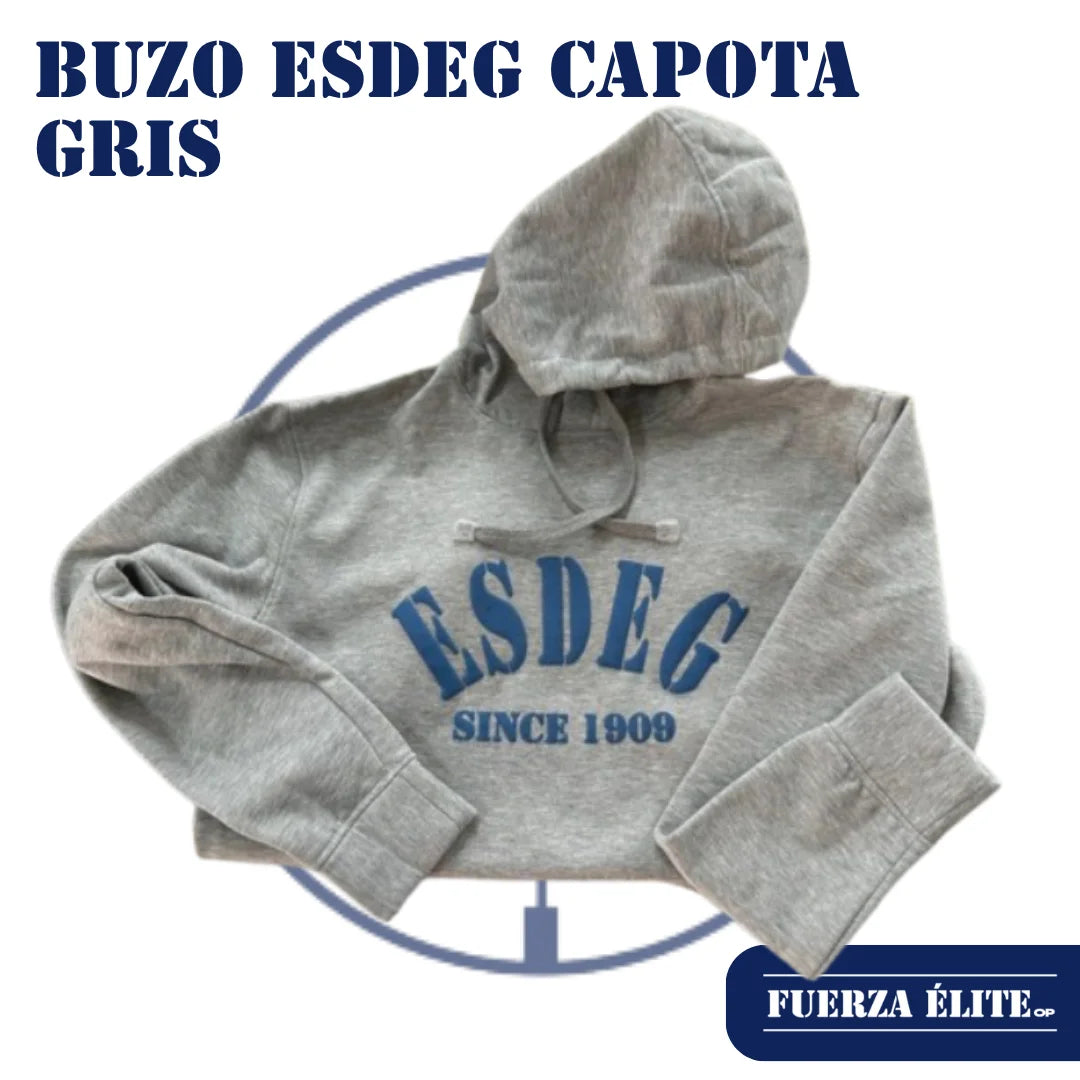 BUZO ESDEG CAPOTA GRIS