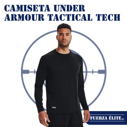 CAMISETA UNDER ARMOUR TACTICAL TECH LONG SLEEVE BLACK REF 1248196-001