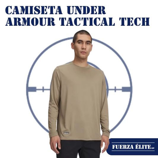 CAMISETA UNDER ARMOUR TACTICAL TECH LONG SLEEVE BROWN REF 1248196-499