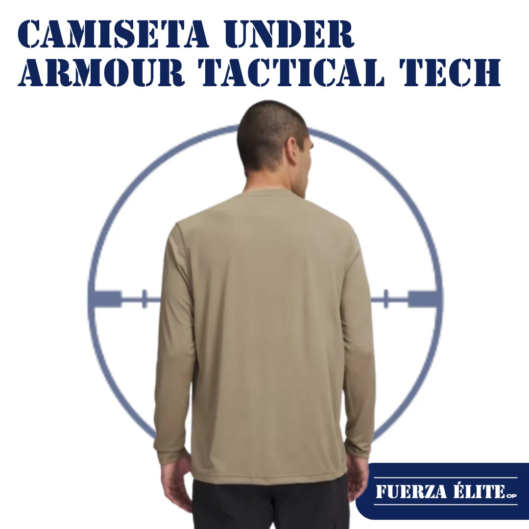CAMISETA UNDER ARMOUR TACTICAL TECH LONG SLEEVE BROWN REF 1248196-499
