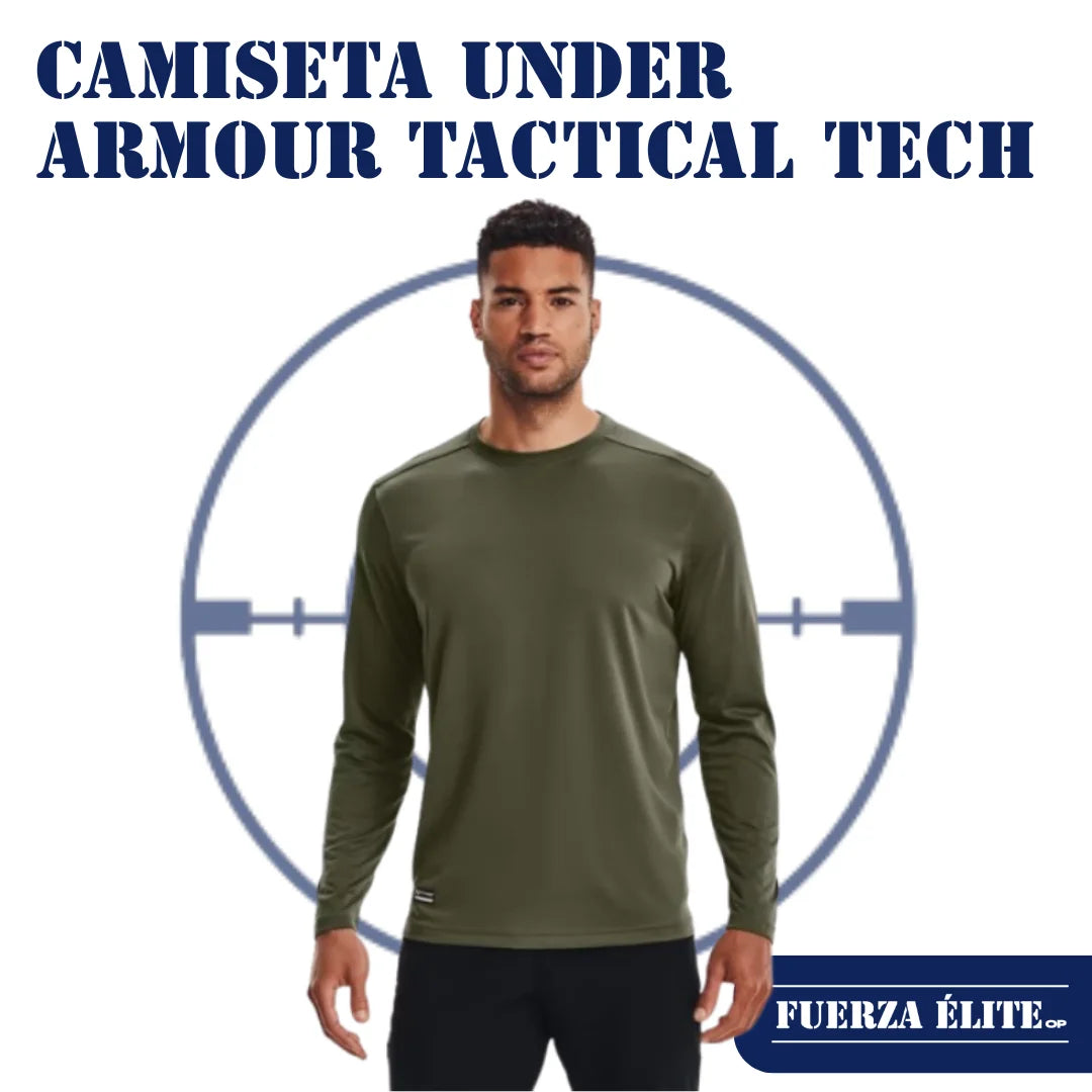 CAMISETA UNDER ARMOUR TACTICAL TECH LONG SLEEVE GREEN REF 1248196-390
