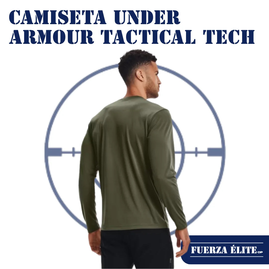 CAMISETA UNDER ARMOUR TACTICAL TECH LONG SLEEVE GREEN REF 1248196-390