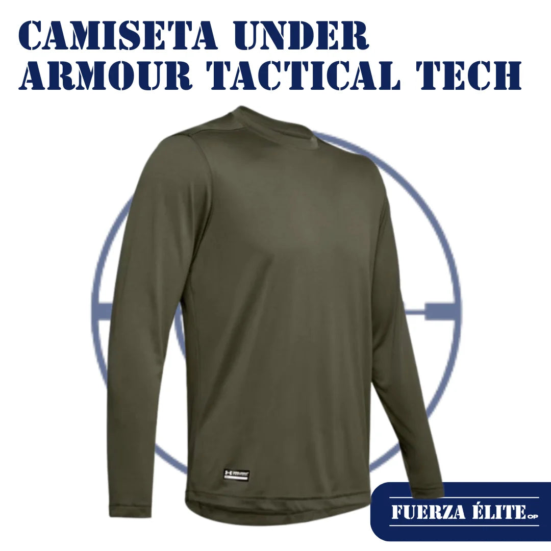 CAMISETA UNDER ARMOUR TACTICAL TECH LONG SLEEVE GREEN REF 1248196-390