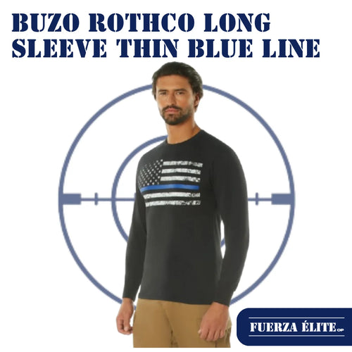 BUZO ROTHCO LONG SLEEVE THIN BLUE LINE BLACK REF 3925