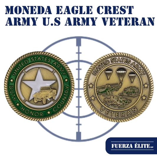 MONEDA EAGLE CREST ARMY U.S ARMY VETERAN REF 2254