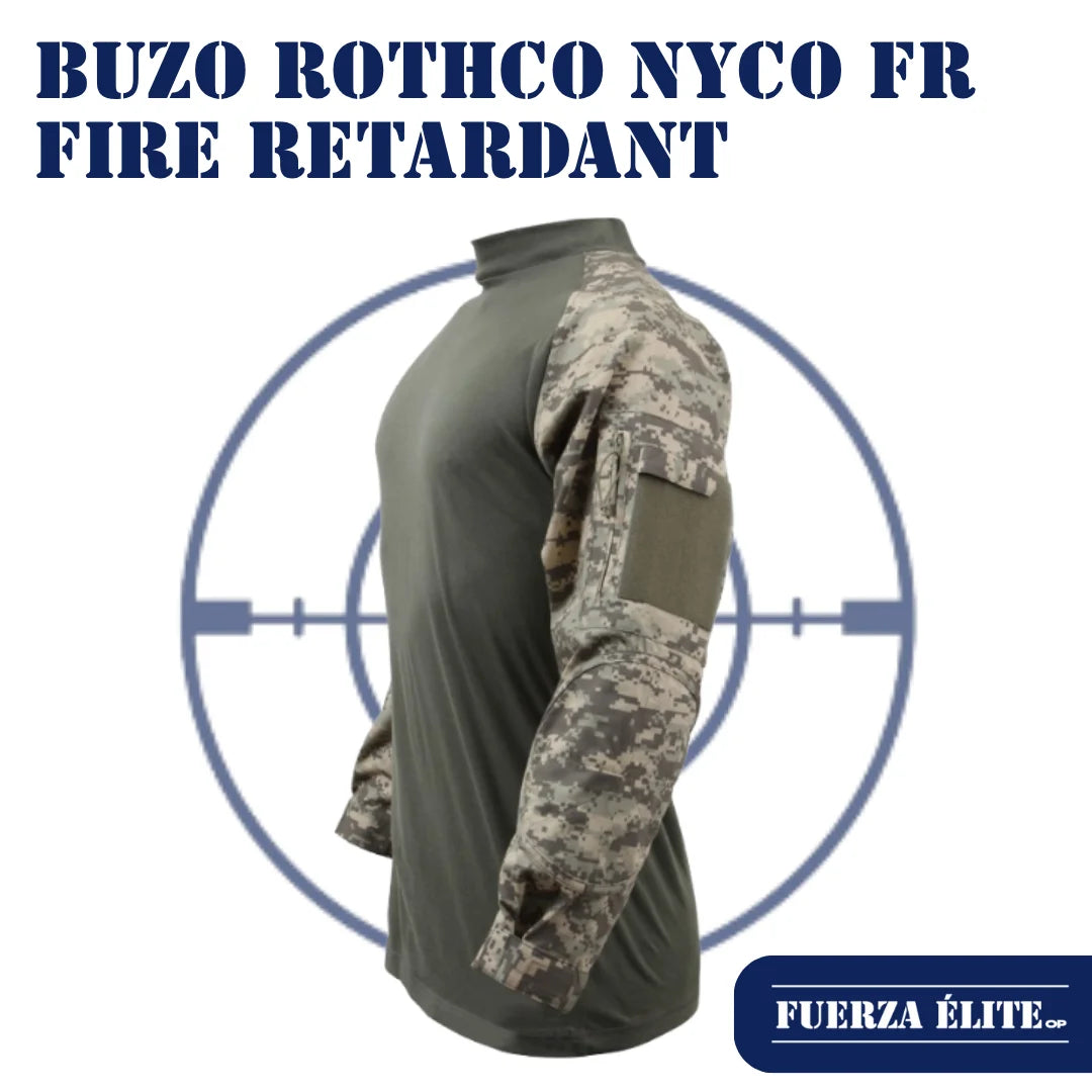 BUZO ROTHCO MILITARY NYCO FR FIRE RETARDANT COMBAT ACU DIGITAL CAMO REF 90000
