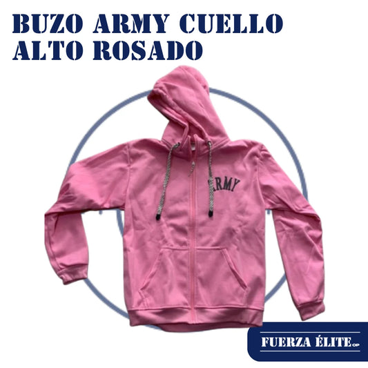 BUZO ARMY CUELLO ALTO ROSADO
