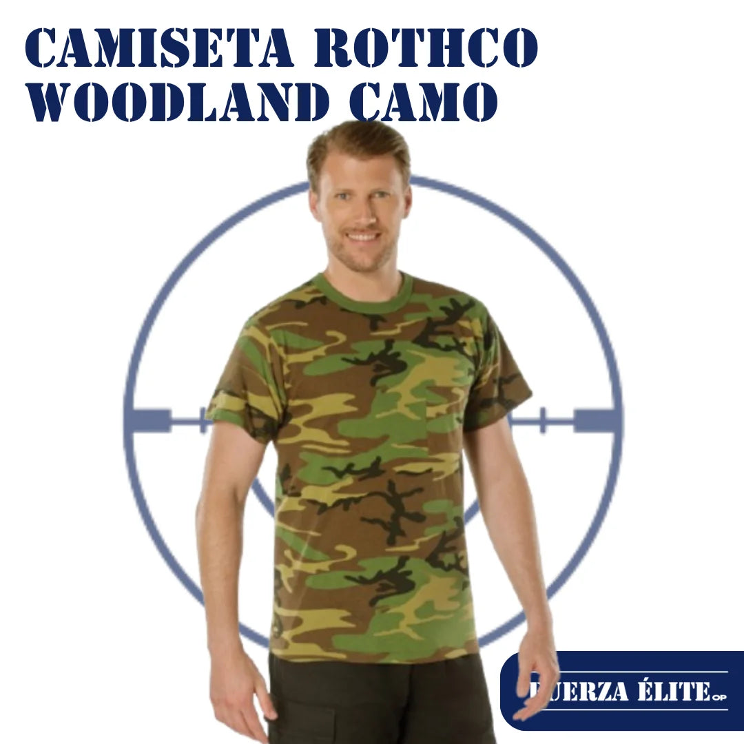 CAMISETA ROTHCO WOODLAND CAMO POCKET REF 6667