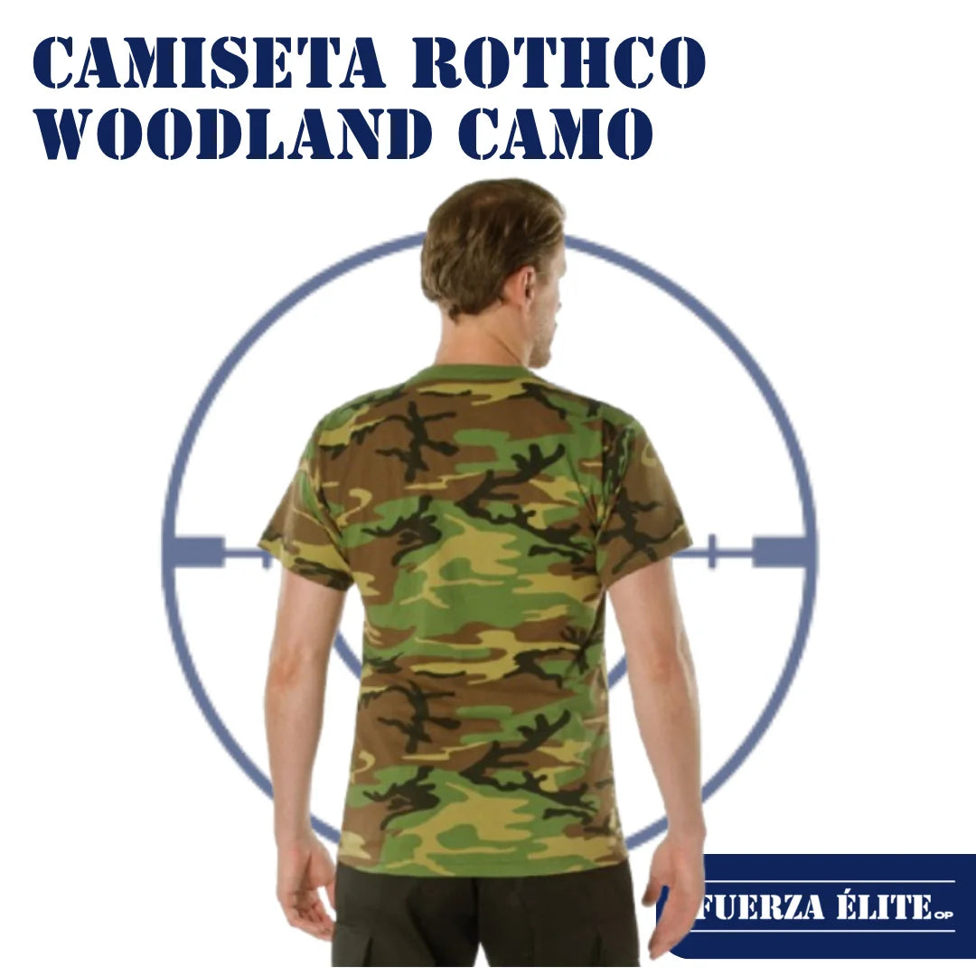 CAMISETA ROTHCO WOODLAND CAMO POCKET REF 6667