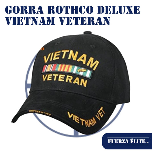 GORRA ROTHCO DELUXE VIETNAM VETERAN LOW PROFILE INSIGNIA BLACK REF 9321