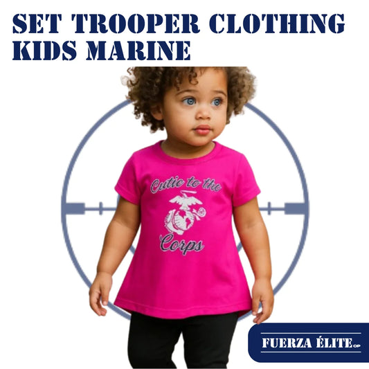 SET TROOPER CLOTHING KIDS MARINE "CUTIE TO THE CORPS" TODDLER
