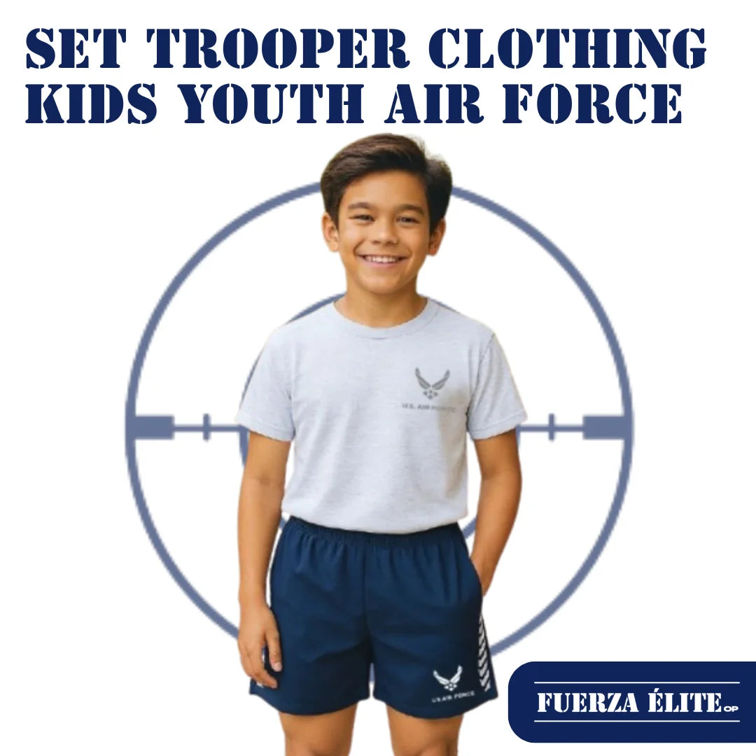 SET TROOPER CLOTHING KIDS YOUTH AIR FORCE PT UNIFORM REF 301