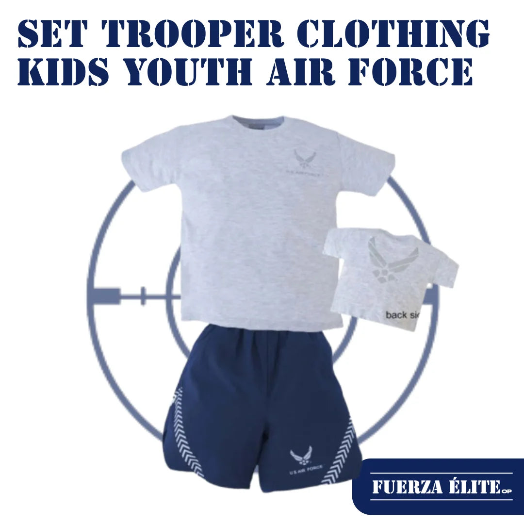 SET TROOPER CLOTHING KIDS YOUTH AIR FORCE PT UNIFORM REF 301