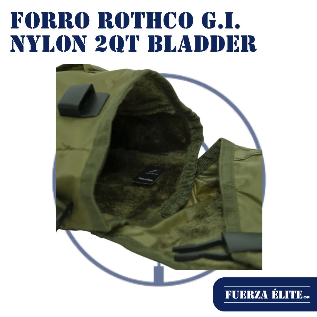 FORRO ROTHCO G.I. TYPE ENHANCED NYLON 2QT BLADDER CANTEEN OLIVE DRAB REF 1263
