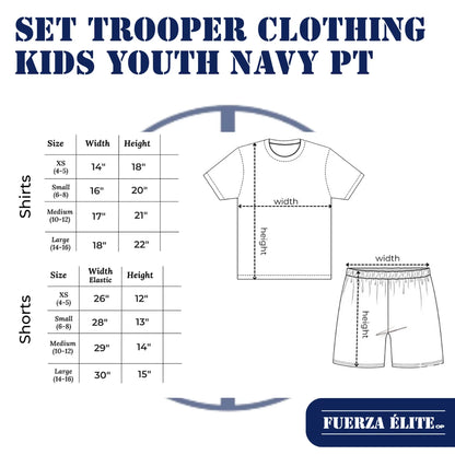 SET TROOPER CLOTHING KIDS YOUTH NAVY PT UNIFORM REF 771