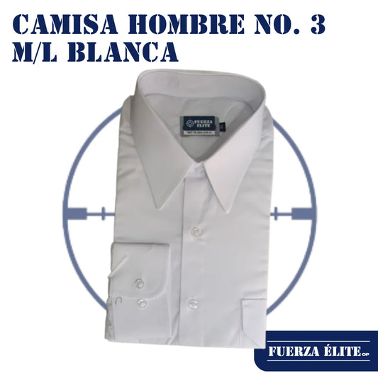 CAMISA HOMBRE N°3 M/L BLANCA